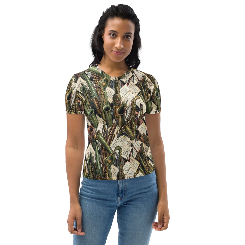 Brass Refrain on Women's Crew Neck T-Shirt — Front