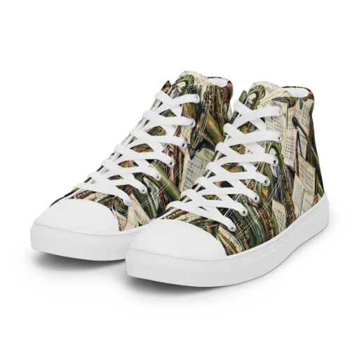 Brass Refrain on a Women's High Top Canvas Shoes