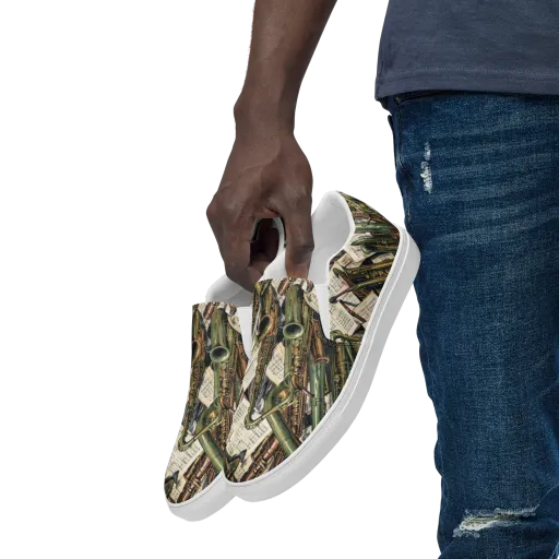 Brass Refrain on a Men's Slip-On Canvas Shoes