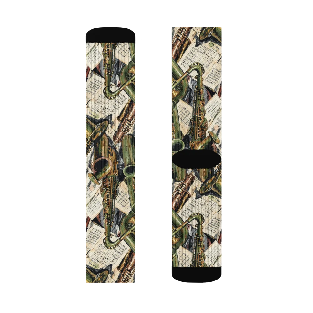 Brass Refrain on Socks — Left Sock
