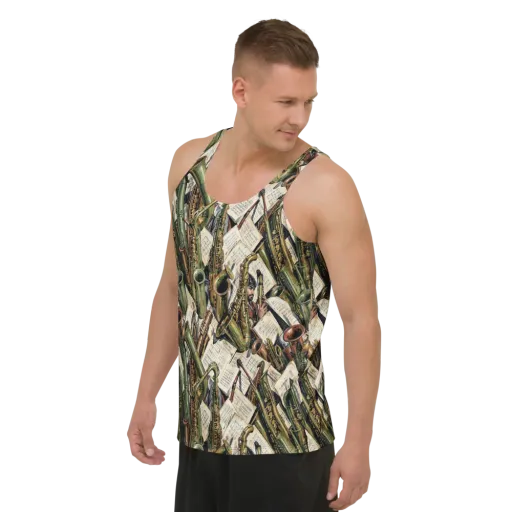 Brass Refrain on a Men's Tank Top