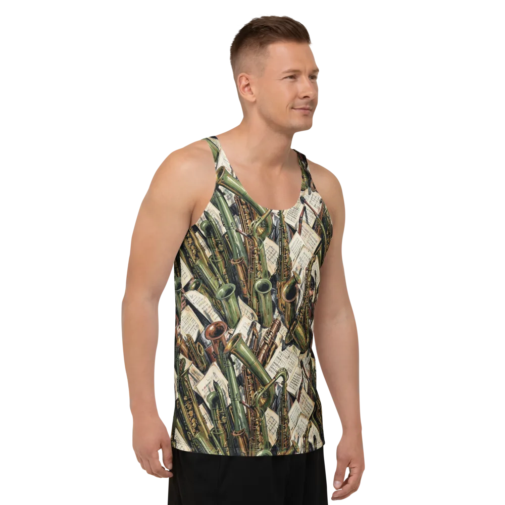 Brass Refrain on Men's Tank Top — Right Front