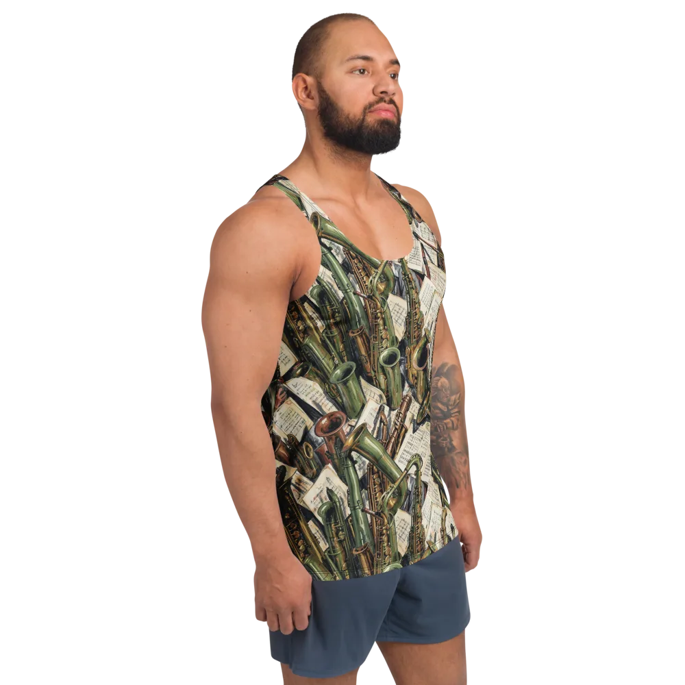 Brass Refrain on Men's Tank Top — Right Front