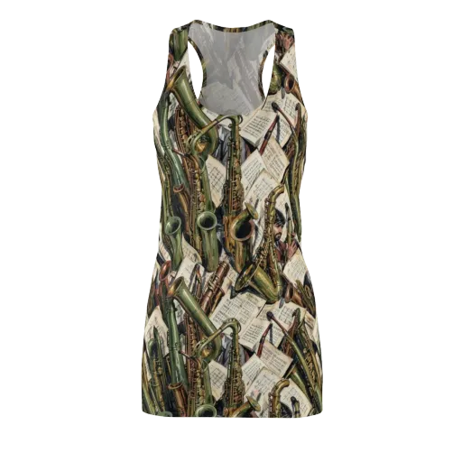 Brass Refrain on a Racerback Dress