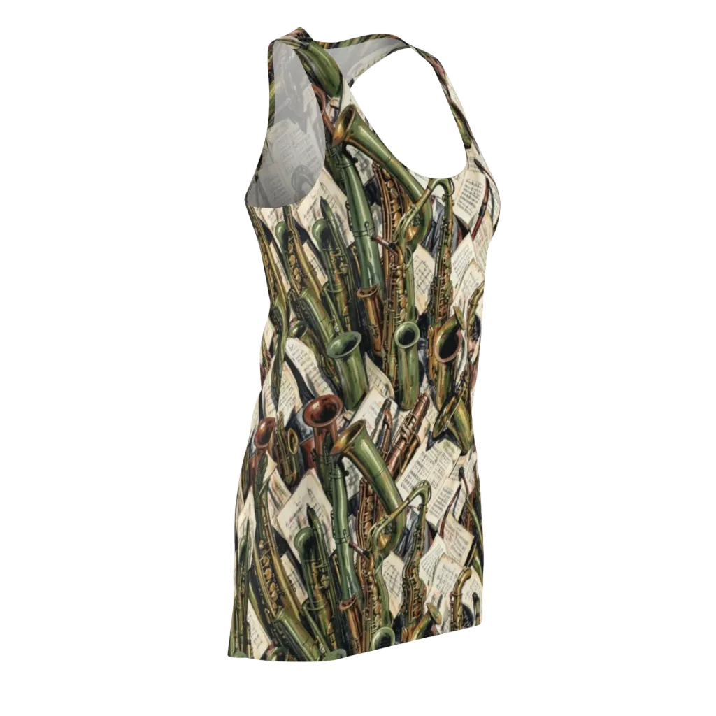 Brass Refrain on Racerback Dress — Front Side