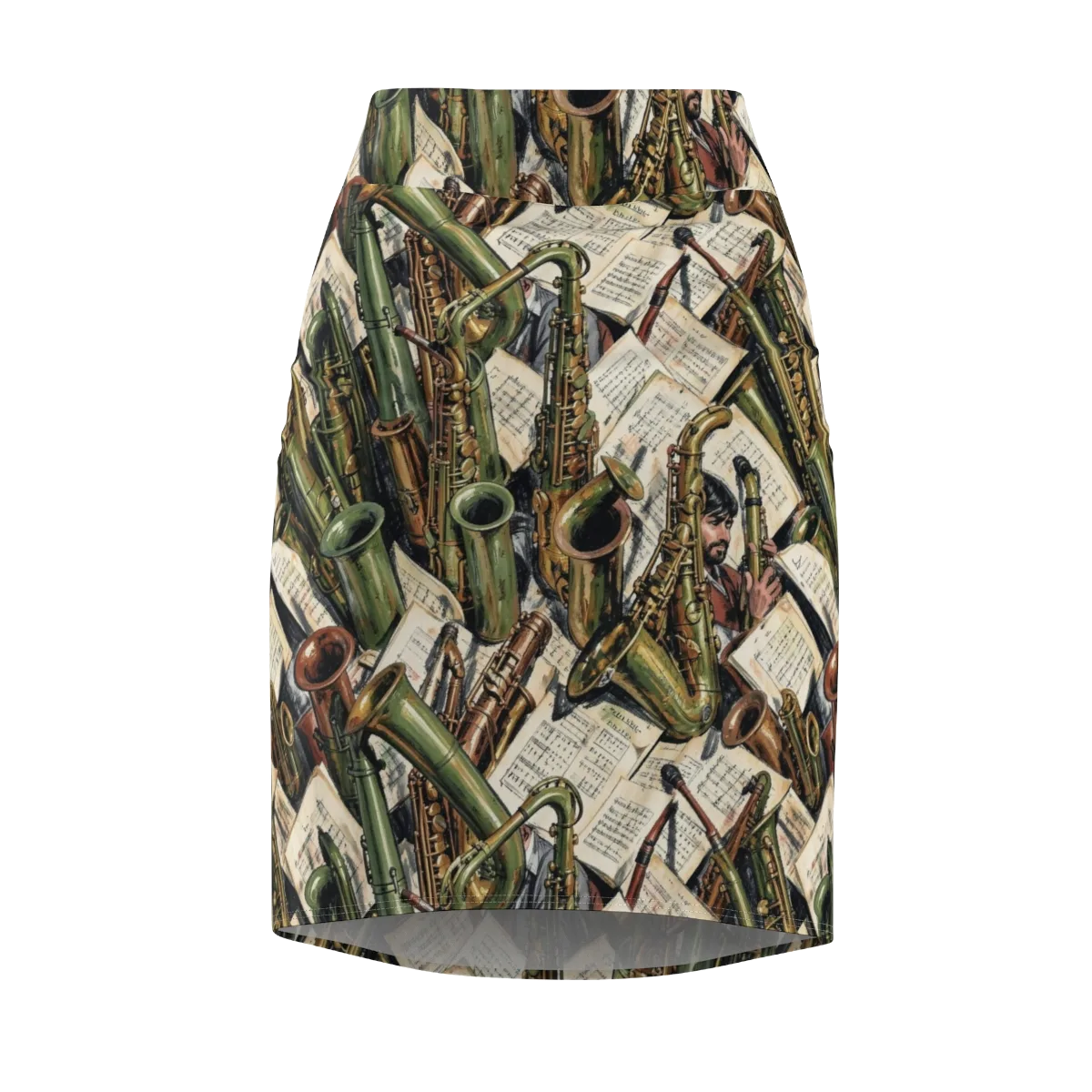 Brass Refrain on Pencil Skirt — Front