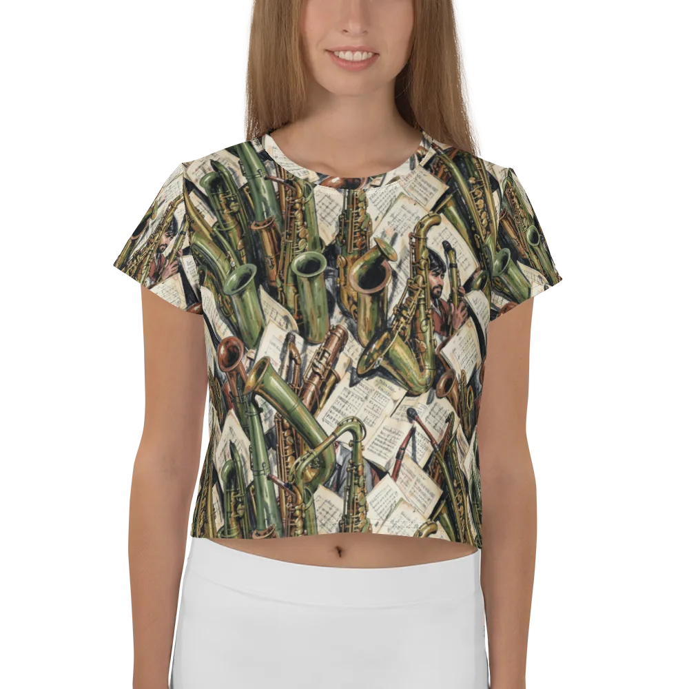 Brass Refrain on Crop Tee — Front
