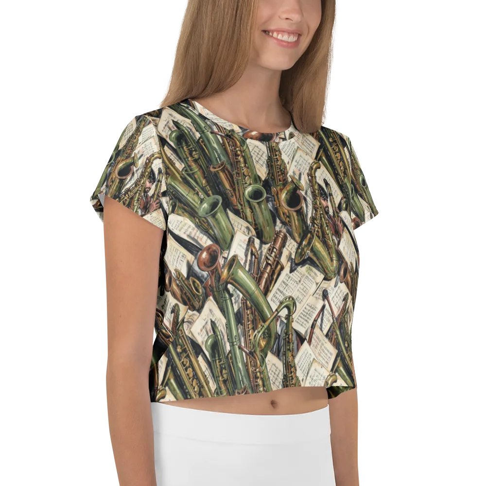 Brass Refrain on Crop Tee — Right