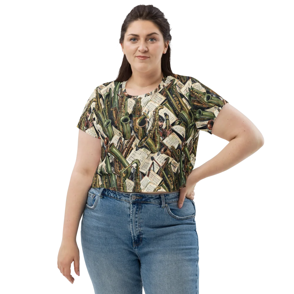 Brass Refrain on Crop Tee — Front