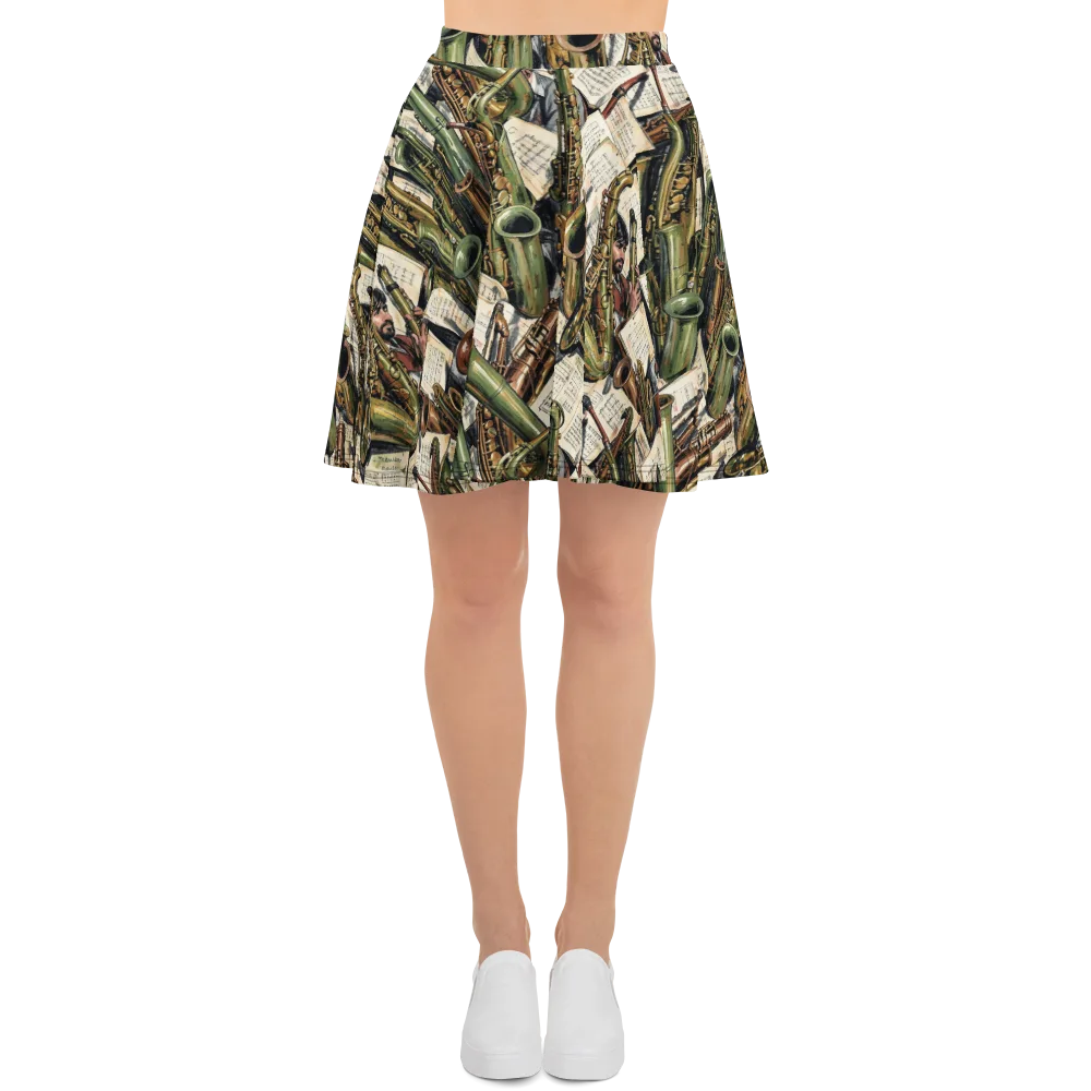 Brass Refrain on Skater Skirt — Front