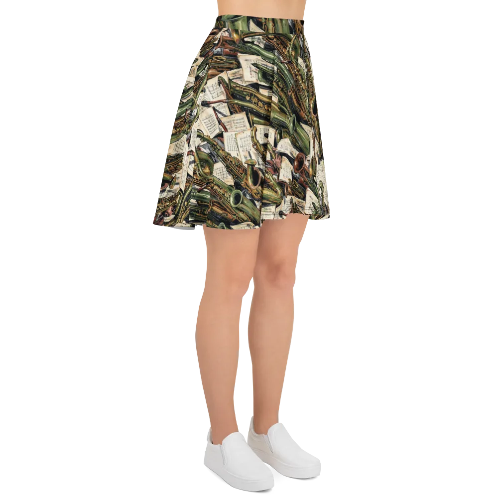 Brass Refrain on Skater Skirt — Right