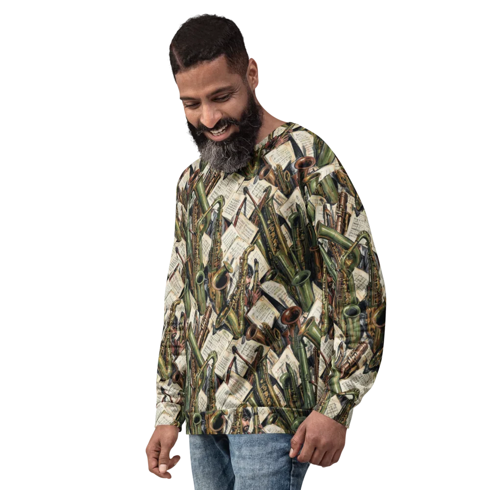 Brass Refrain on Sweatshirt — Left Front