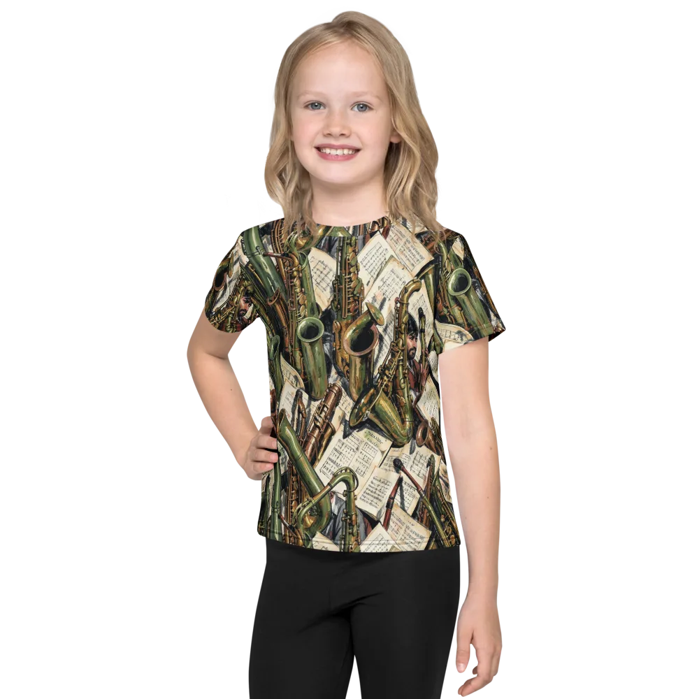Brass Refrain on Kids Crew Neck T-Shirt — Front