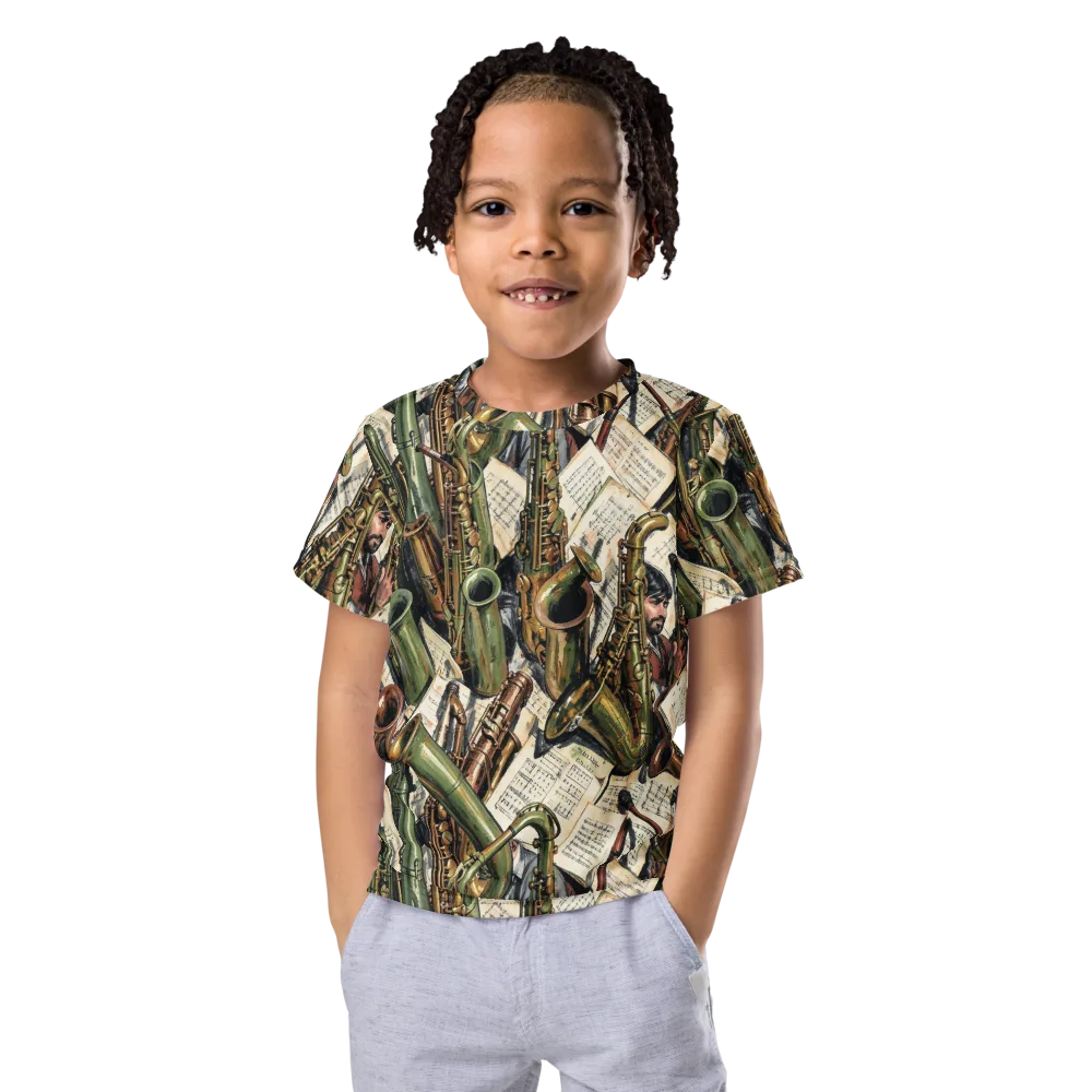 Brass Refrain on Kids Crew Neck T-Shirt — Front