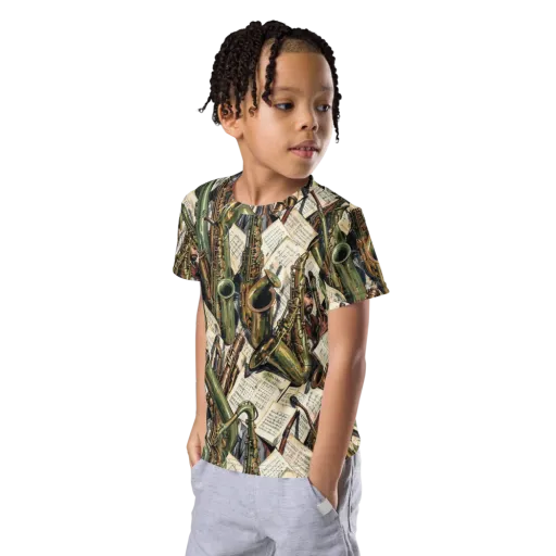 Brass Refrain on a Kids Crew Neck T-Shirt