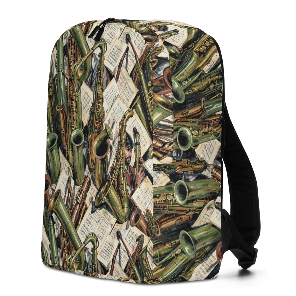 Brass Refrain on Minimalist Backpack — Left