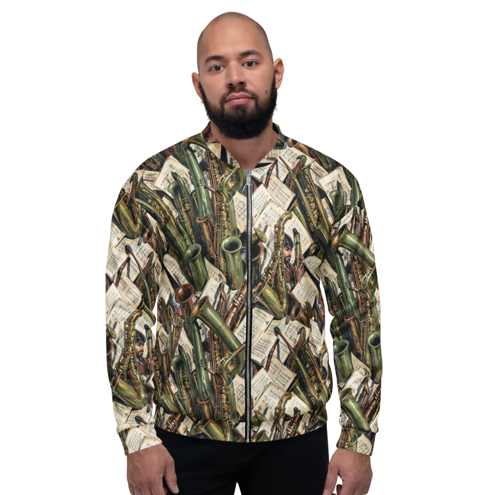 Brass Refrain on Bomber Jacket — Front