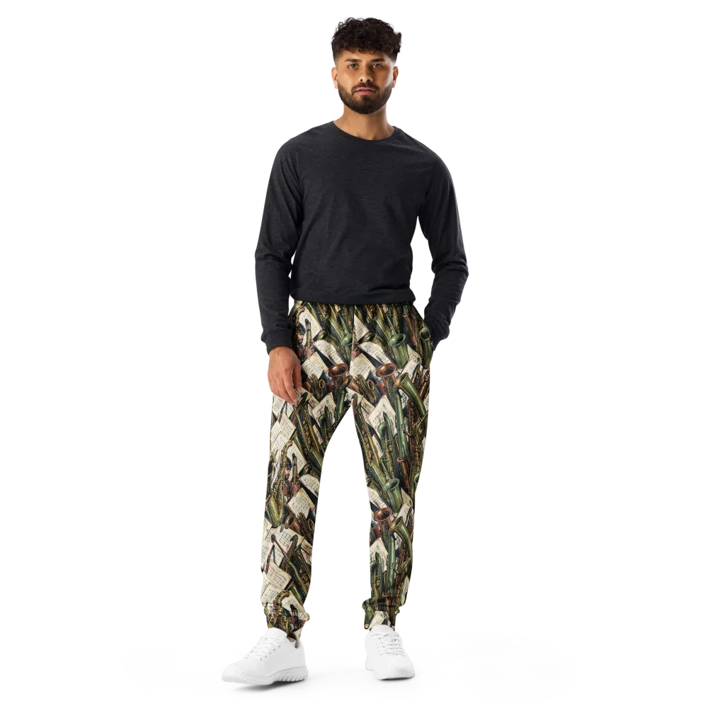 Brass Refrain on Men's Joggers — Front