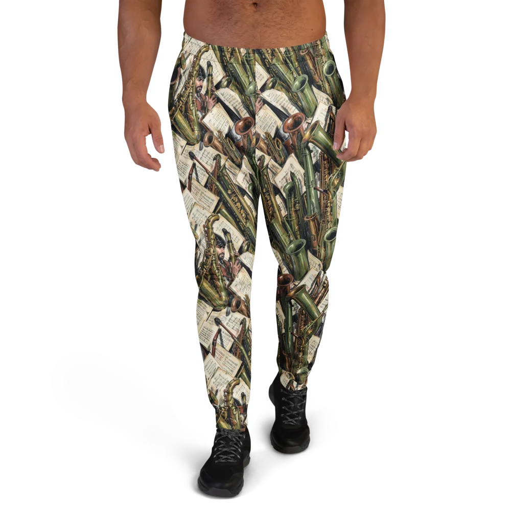 Brass Refrain on Men's Joggers — Front