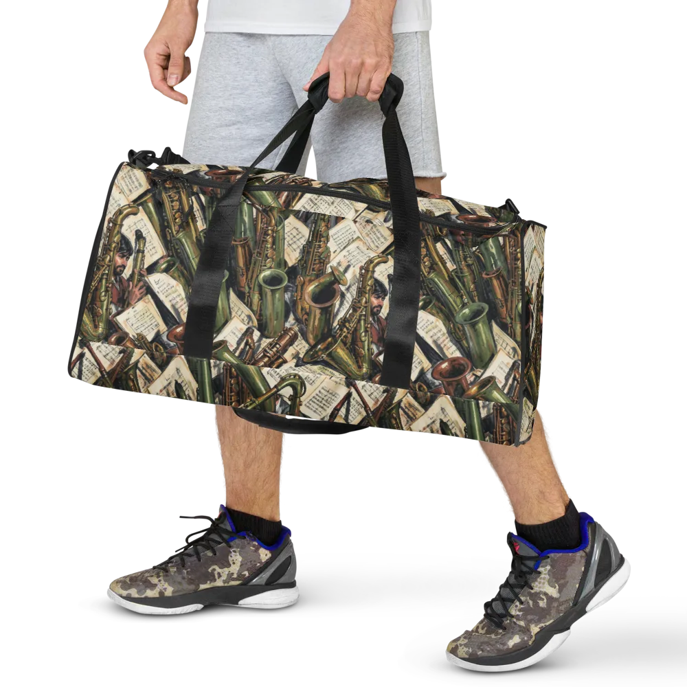 Brass Refrain on Duffle Bag — Front