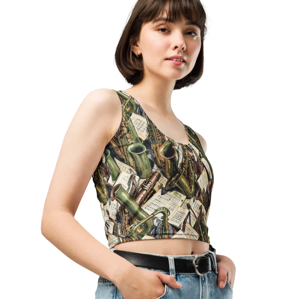 Brass Refrain on Crop Top — Right Front