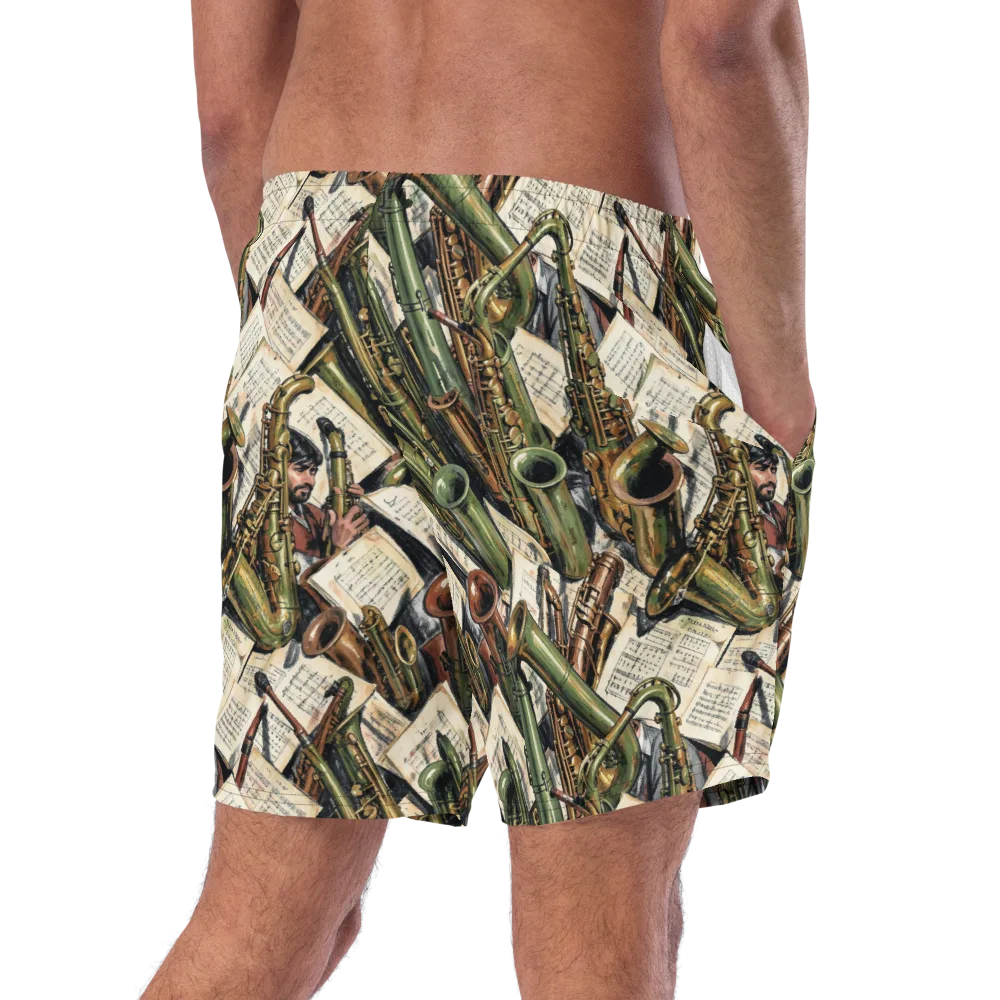 Brass Refrain on Swim Trunks — Right Back