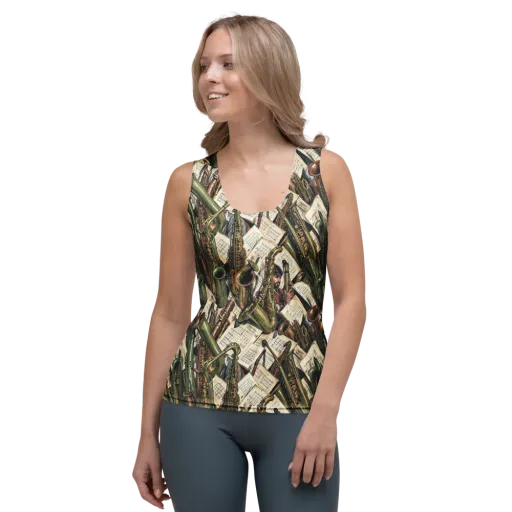 Brass Refrain on a Women's Tank Top