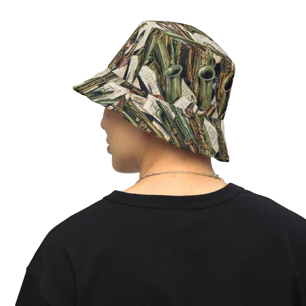 Brass Refrain on Reversible Bucket Hat — Back Inside