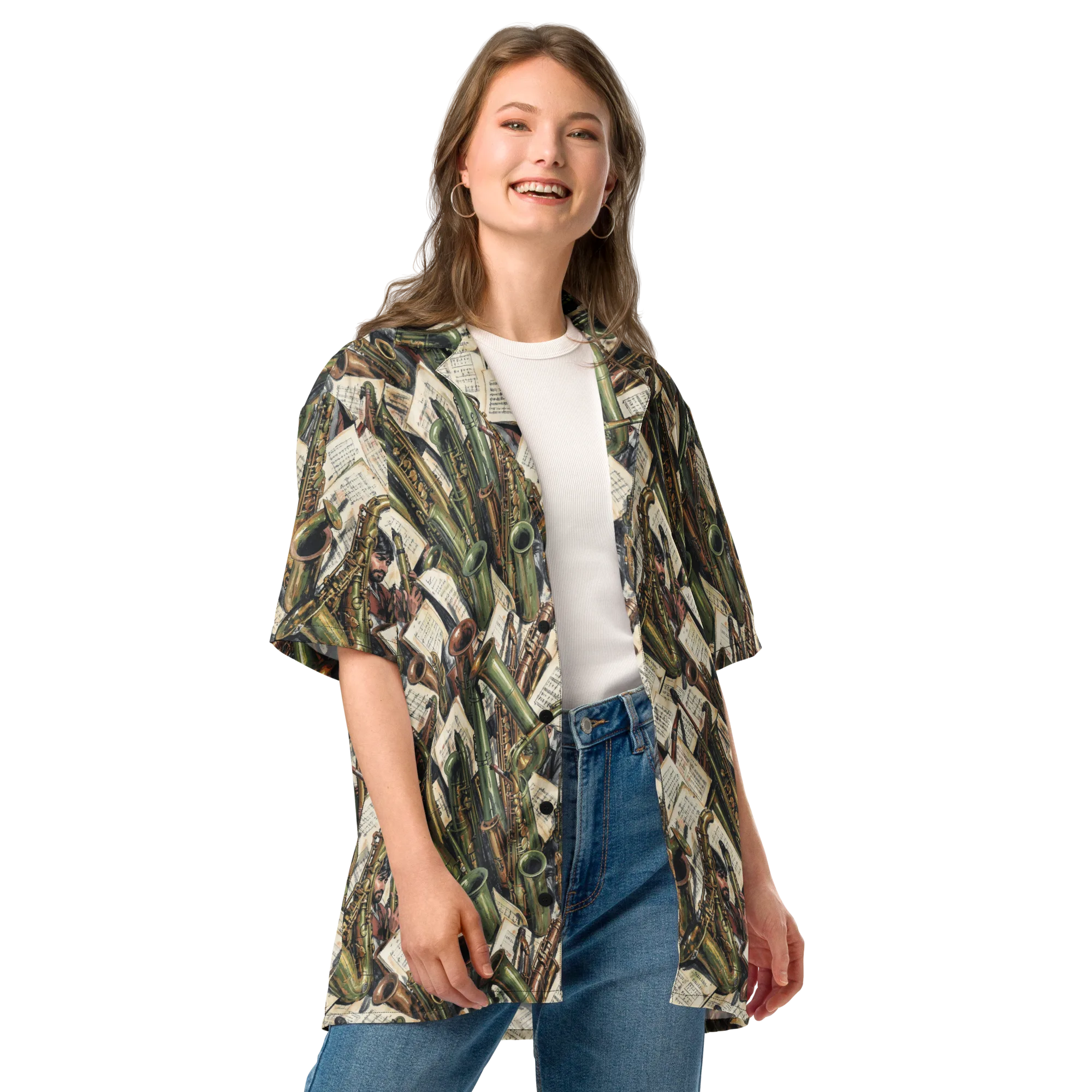 Brass Refrain on Button Shirt — Front