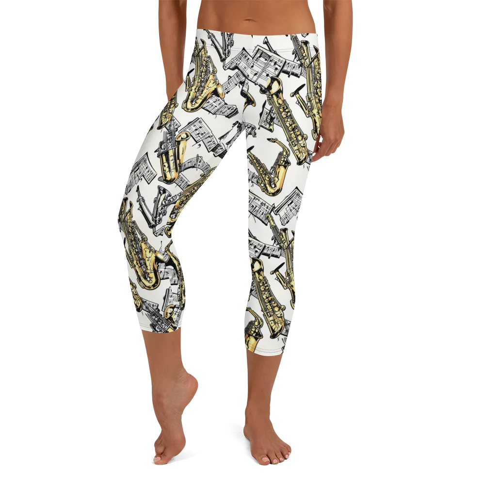 Brass And Cadence on Capri Leggings — Front