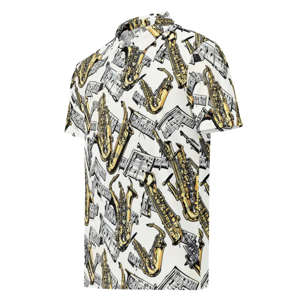 Brass And Cadence on Men's Slim Fit Polo Shirt — Left Front