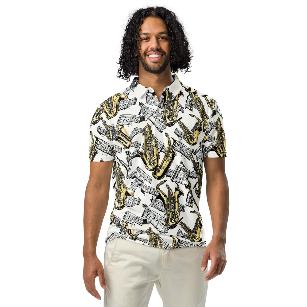 Brass And Cadence on Men's Slim Fit Polo Shirt — Front