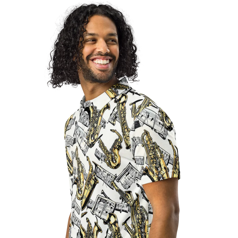 Brass And Cadence on Men's Slim Fit Polo Shirt — Left Front