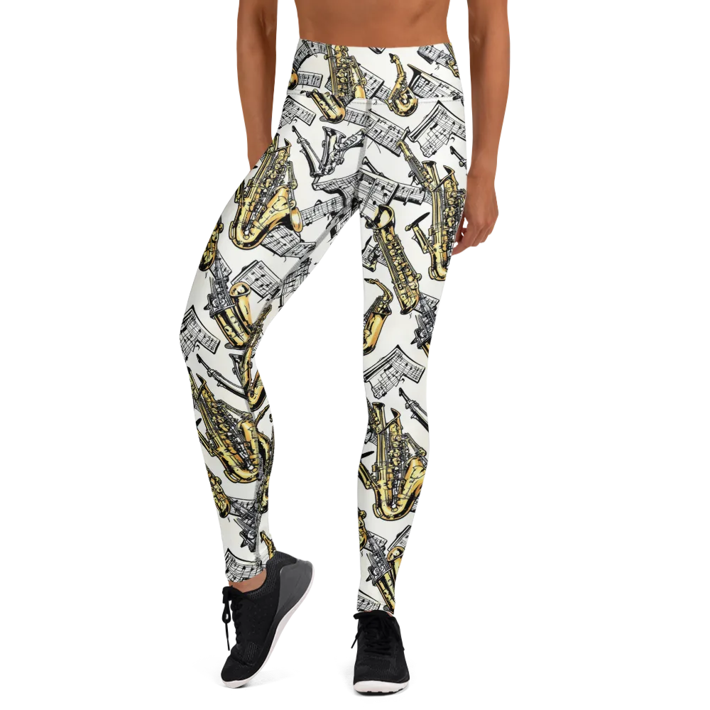 Brass And Cadence on Yoga Leggings — Front