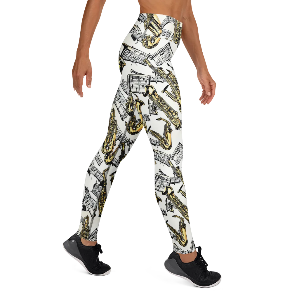 Brass And Cadence on Yoga Leggings — Right