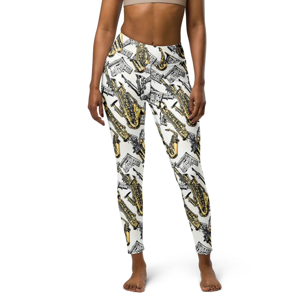 Brass And Cadence on Yoga Leggings — Front