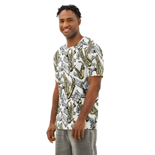 Brass And Cadence on a Men's Cotton Crew Neck T-Shirt
