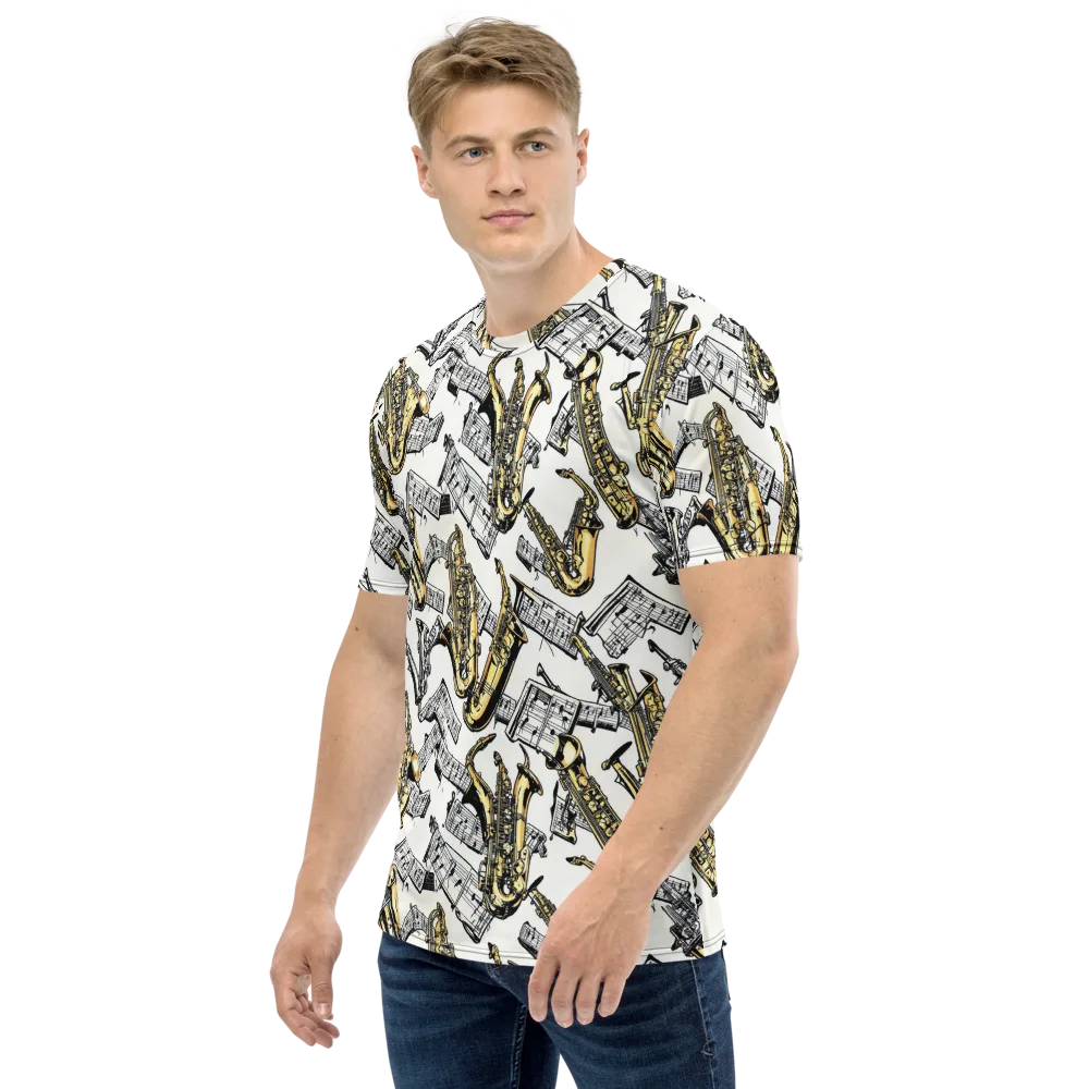 Brass And Cadence on Men's Crew Neck T-Shirt — Left