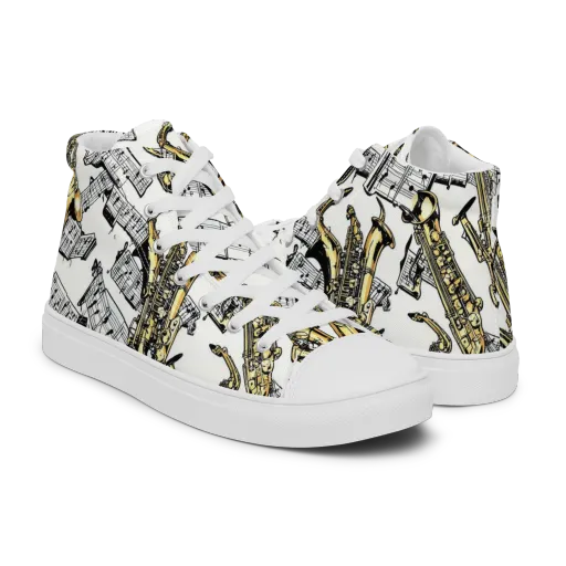 Brass And Cadence on a Men's High Top Canvas Shoes