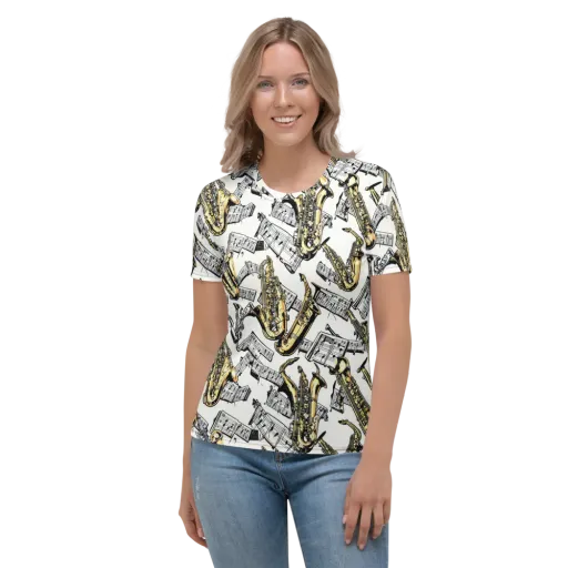 Brass And Cadence on a Women's Crew Neck T-Shirt
