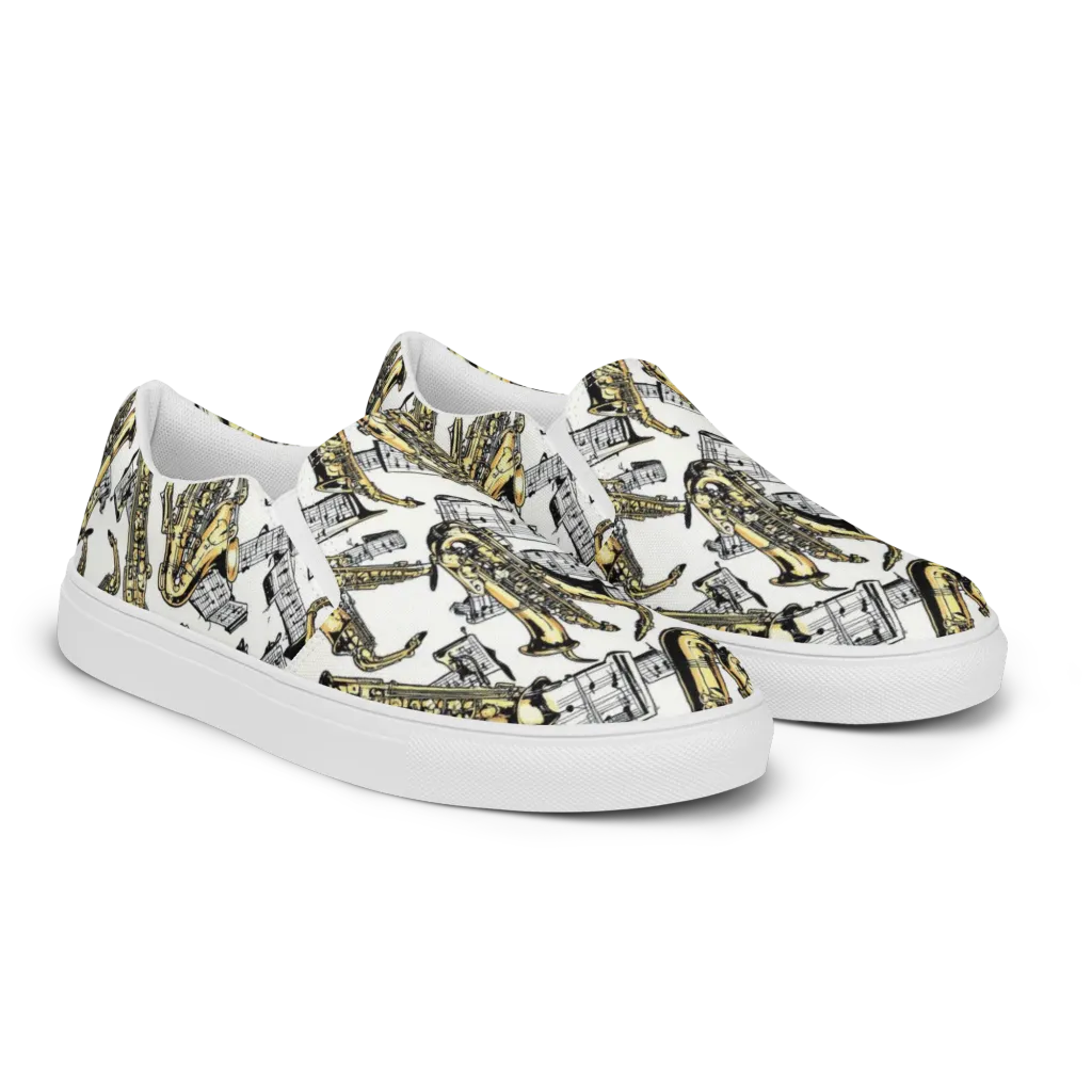 Brass And Cadence on Men's Slip-On Canvas Shoes — Right Front