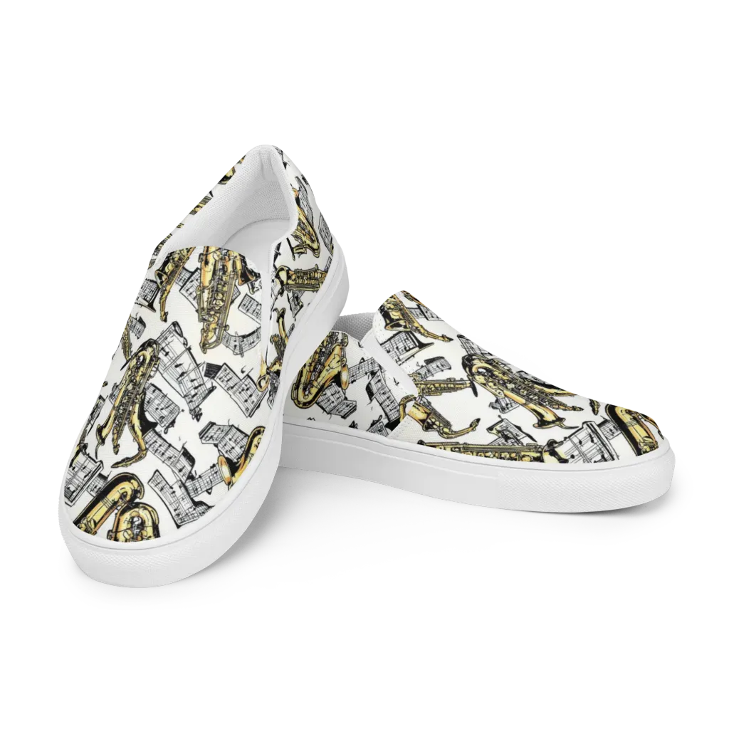 Brass And Cadence on Men's Slip-On Canvas Shoes — Left Front
