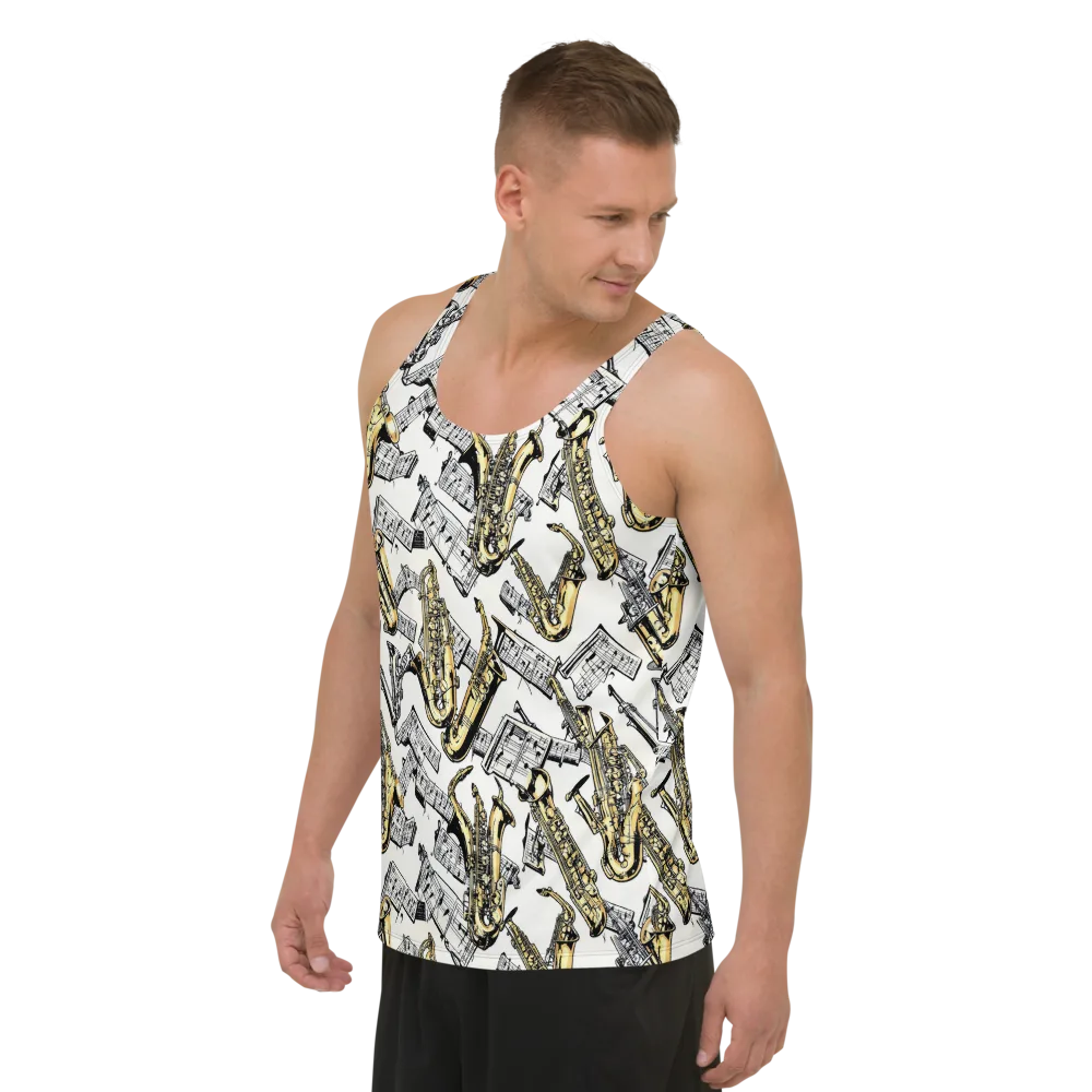 Brass And Cadence on Men's Tank Top — Left Front