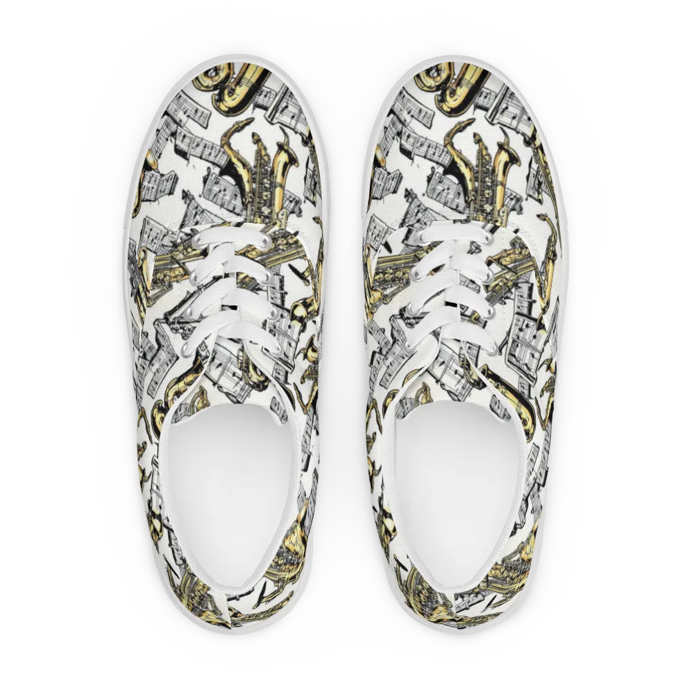 Brass And Cadence on Men's Lace-Up Canvas Shoes — Front