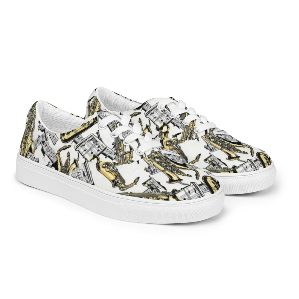 Brass And Cadence on Men's Lace-Up Canvas Shoes — Right Front