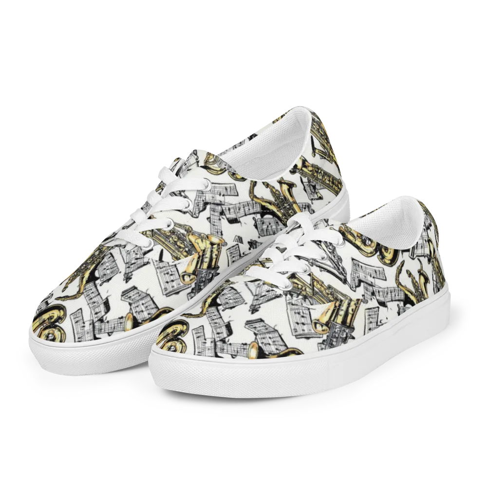 Brass And Cadence on Men's Lace-Up Canvas Shoes — Left Front