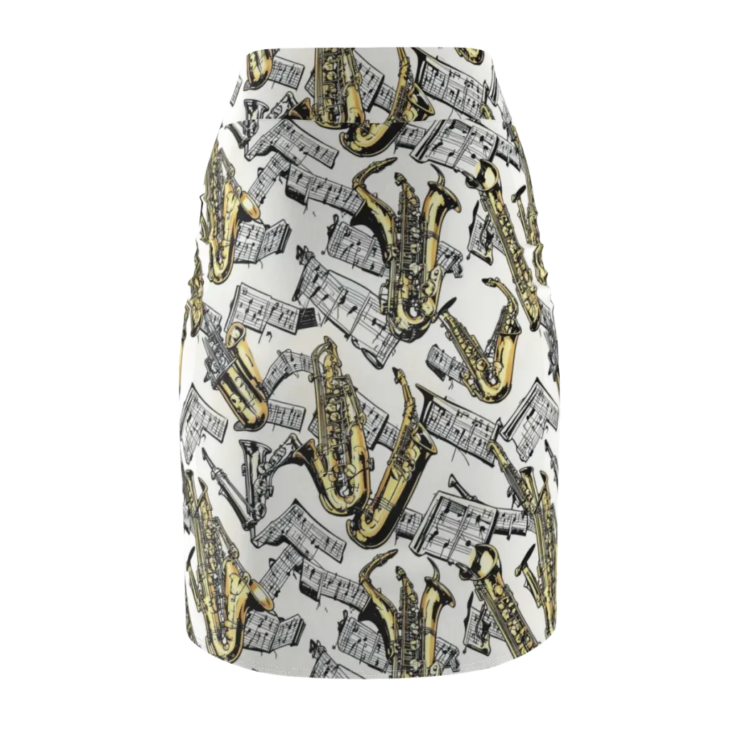 Brass And Cadence on Pencil Skirt — Back