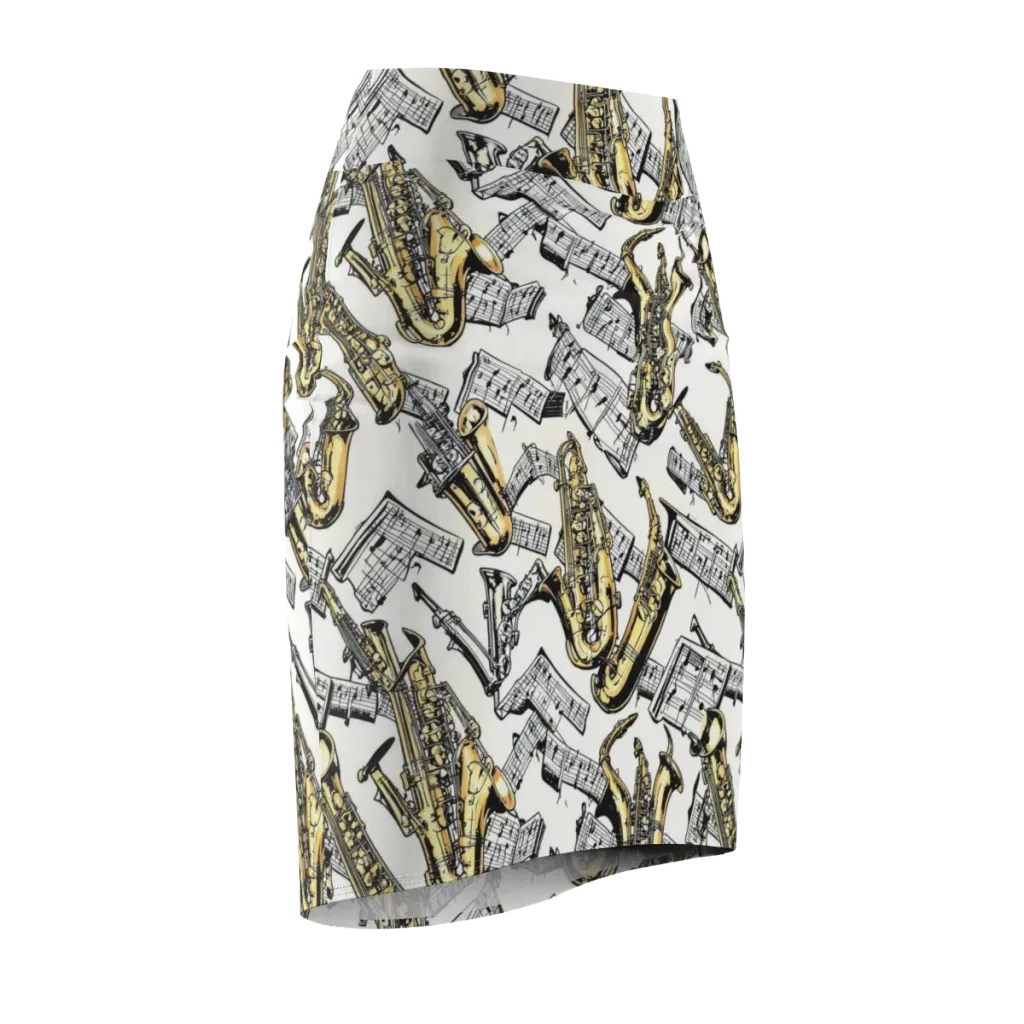 Brass And Cadence on Pencil Skirt — Front Side