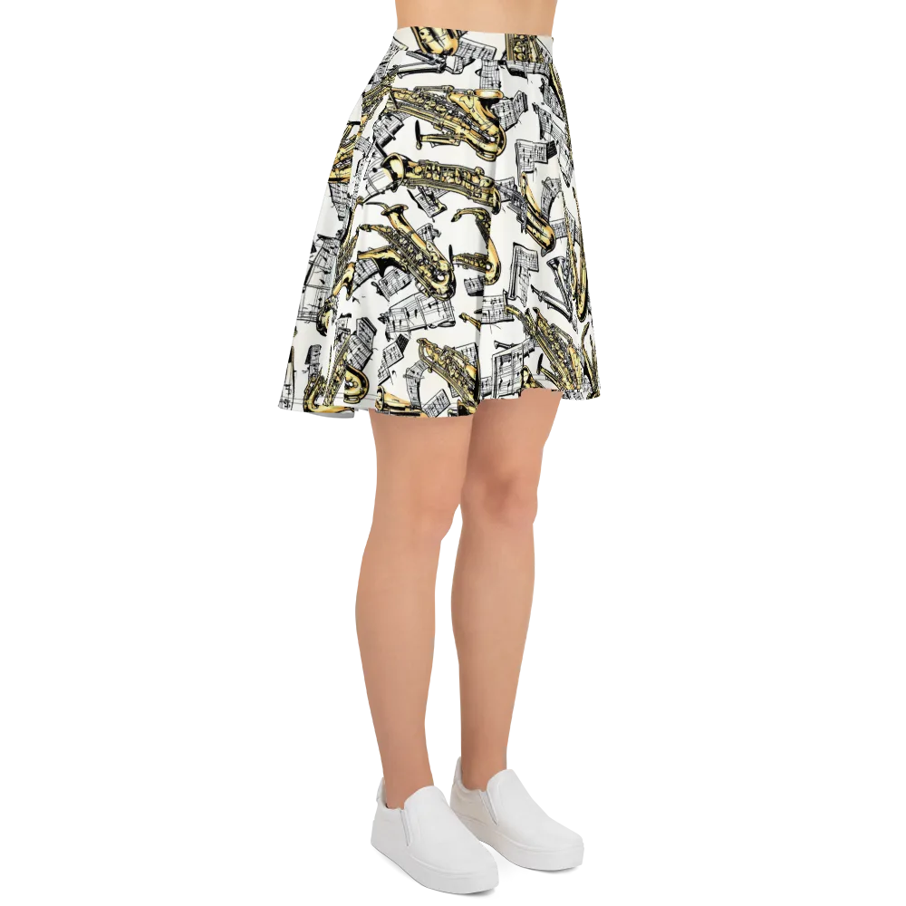 Brass And Cadence on Skater Skirt — Right