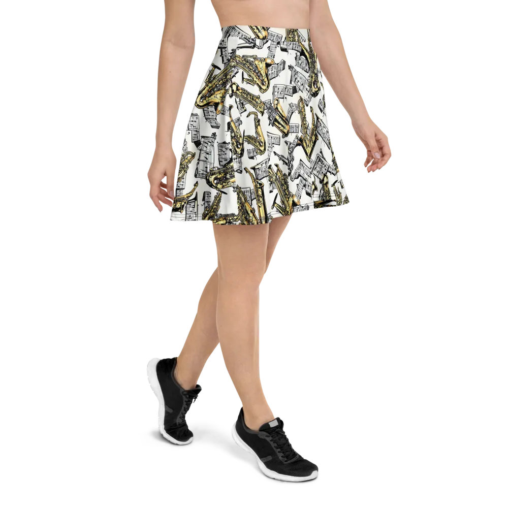Brass And Cadence on Skater Skirt — Right